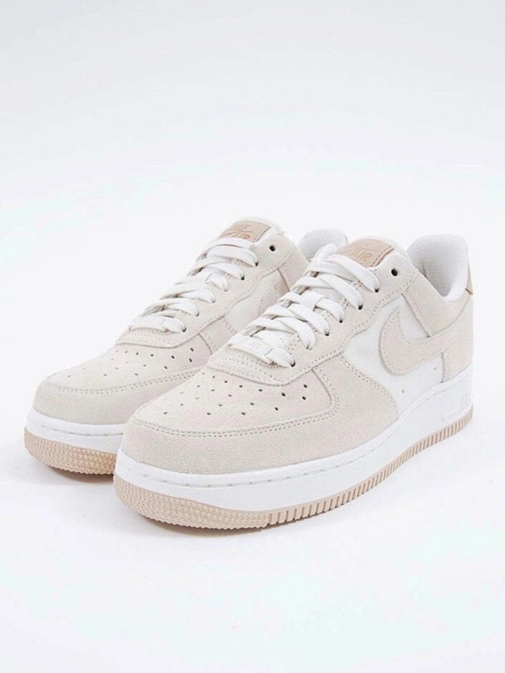 Nike Air Force 1 ’07 Premium Pale Ivory Suede Sneakers 6.5
